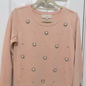 Loft size S beaded sweater